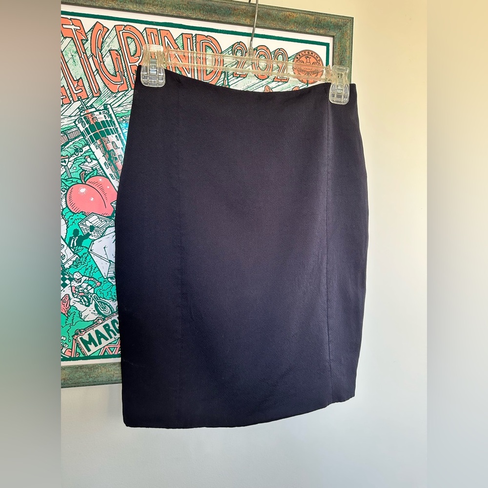 Mango Classic Dark Blue Navy Pencil Women’s Skirt Size 4 Office Career Business